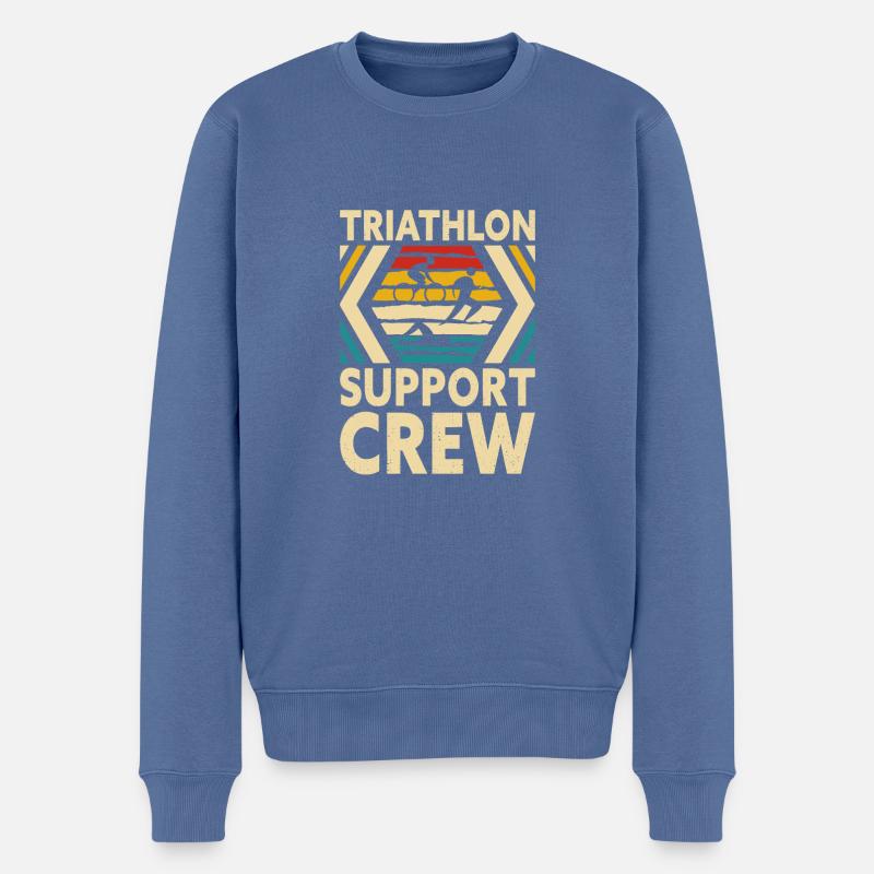 Équipe de soutien au triathlon - Pull Premium bio Homme - bleu pigeon