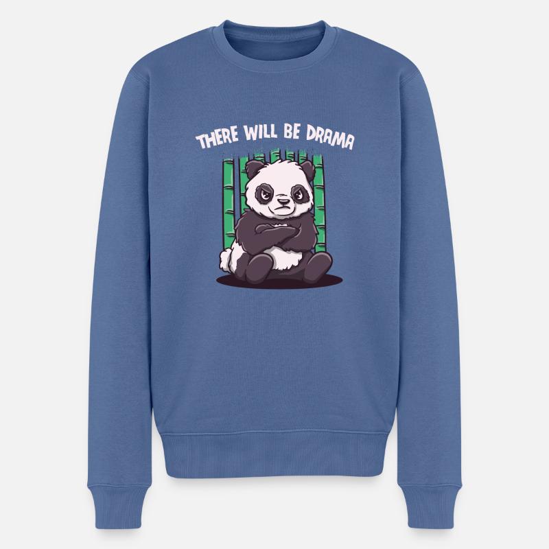 Es wird dramatische lustige sarkastische Humor -Sa - Männer Premium Bio Pullover - Taubenblau