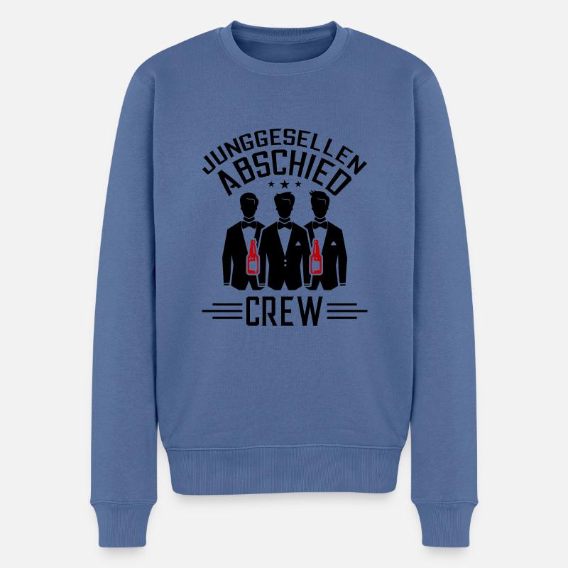 Junggesellen Abschied Crew - Männer Premium Bio Pullover - Taubenblau
