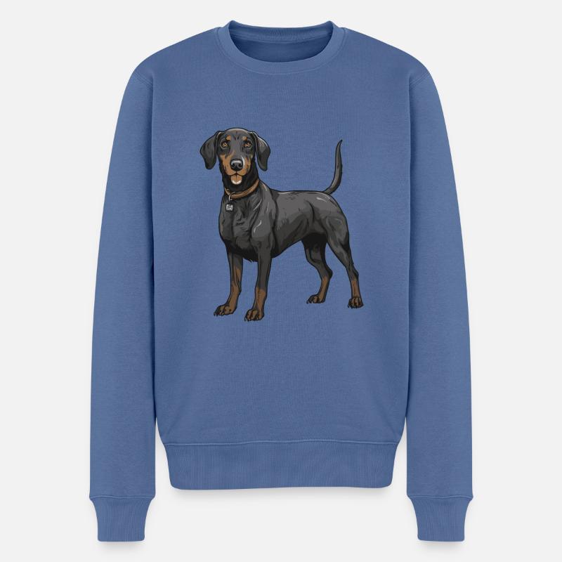 Dachshund Dackel - Männer Premium Bio Pullover - Taubenblau