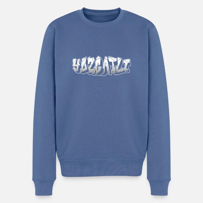 Yozgatli - Pull Premium bio Homme - bleu pigeon