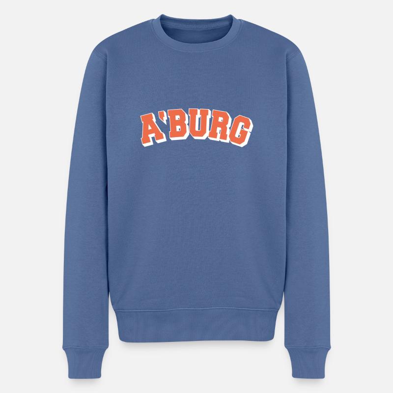 Aschaffenburg College - Männer Premium Bio Pullover - Taubenblau