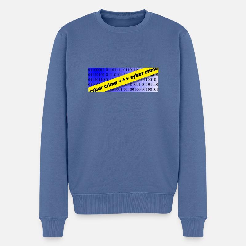 cyber crime - Männer Premium Bio Pullover - Taubenblau