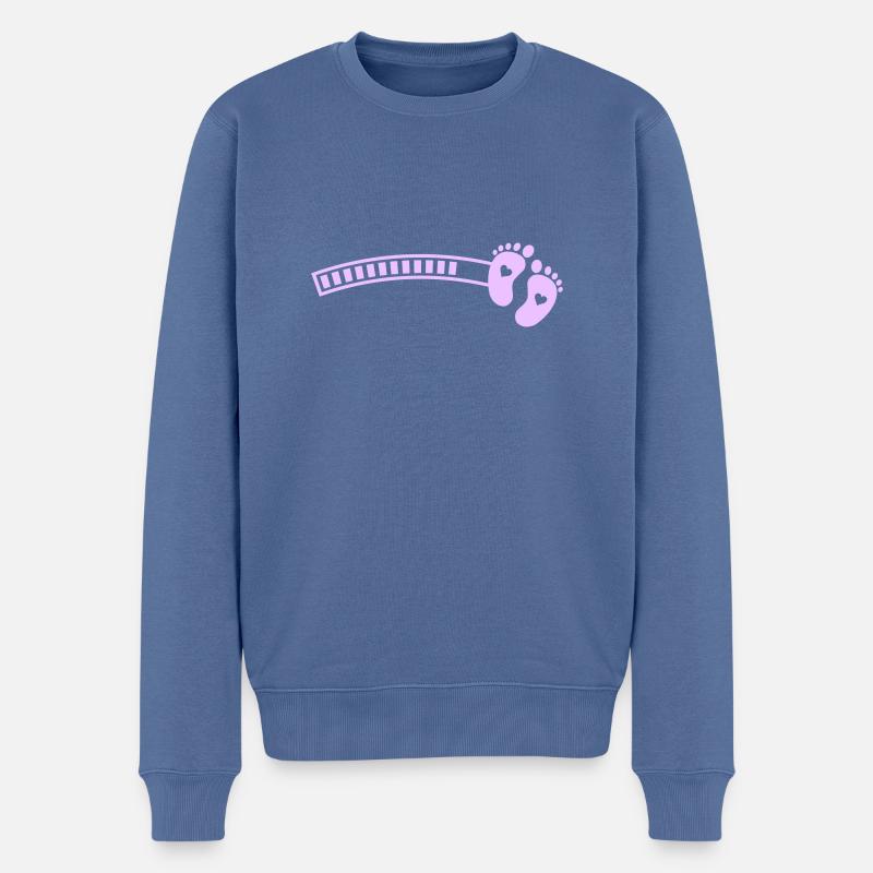 Bébé Bébé Pieds De Chargement - Pull Premium bio Homme - bleu pigeon