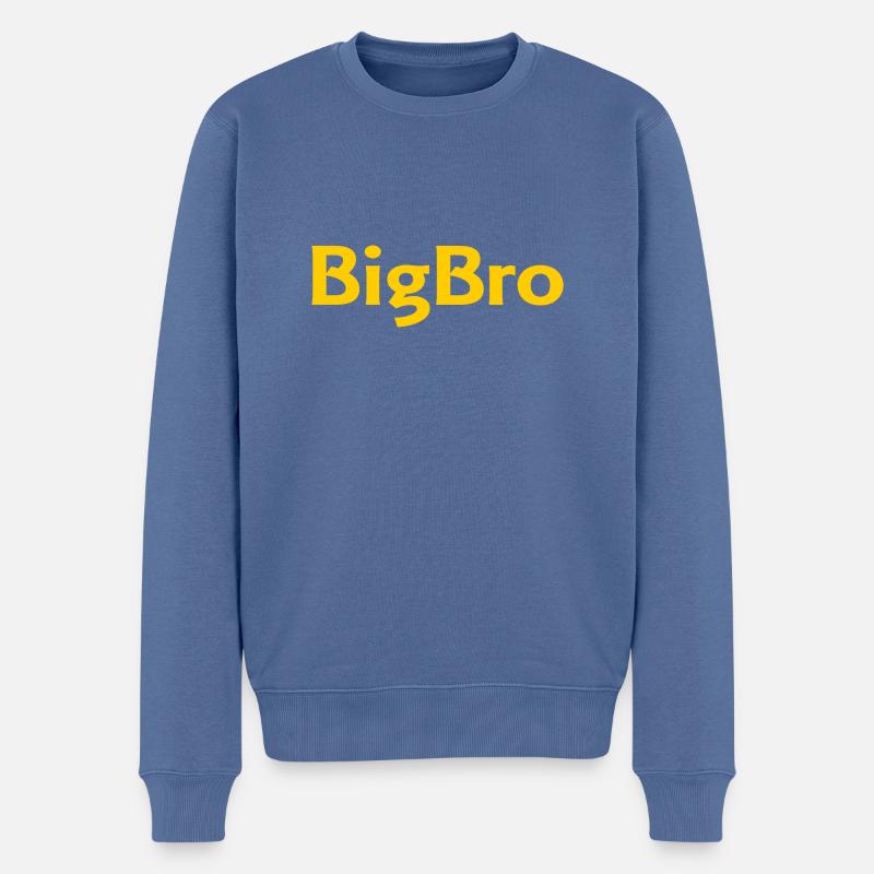 Big Bro - Pull Premium bio Homme - bleu pigeon