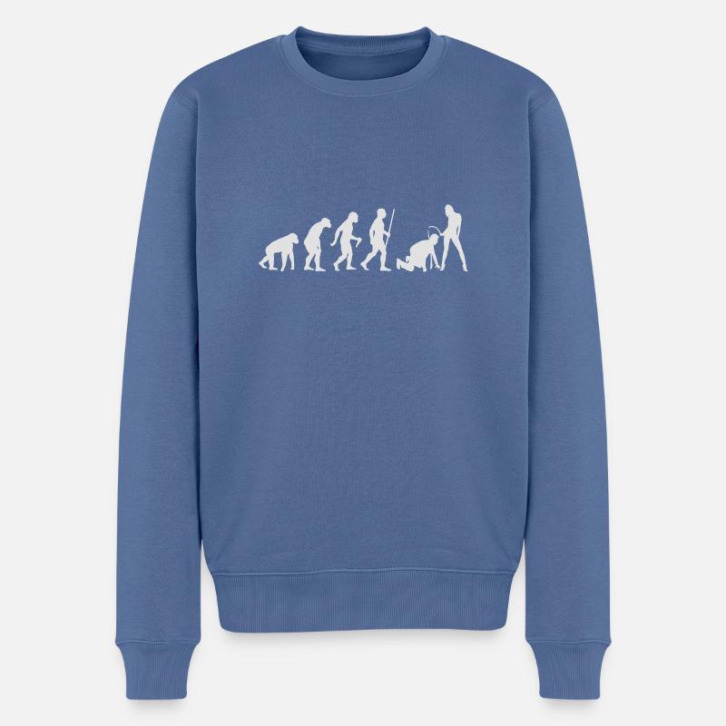 Célibataire - Pull Premium bio Homme - bleu pigeon
