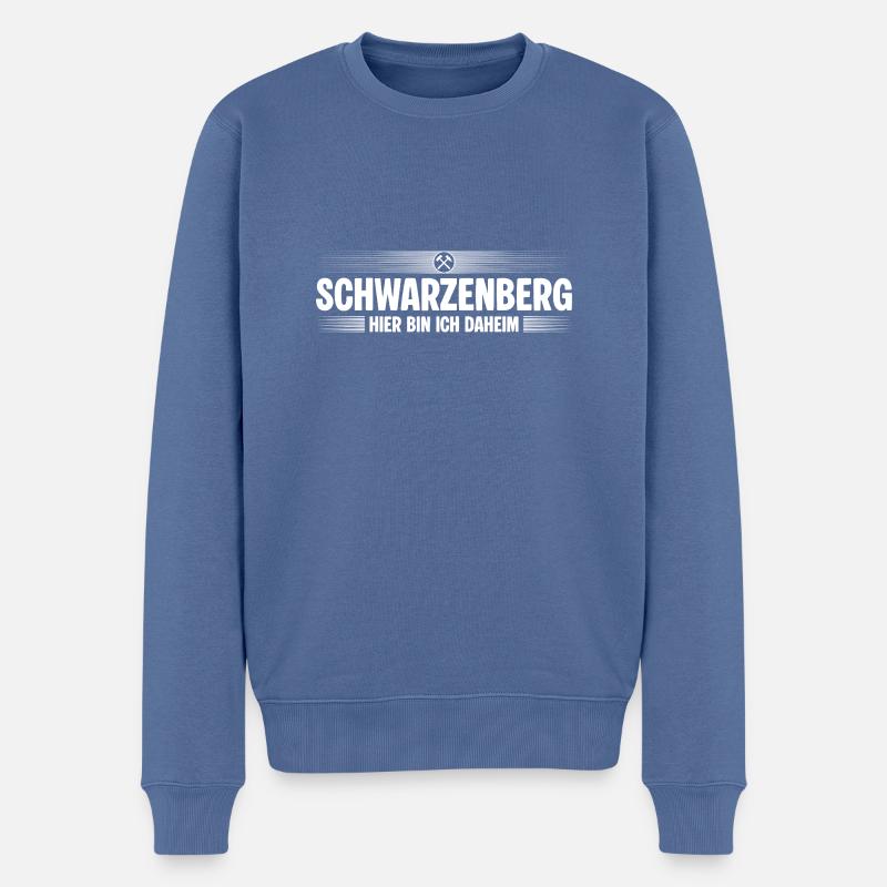 Schwarzenberg Erzgebirge - Männer Premium Bio Pullover - Taubenblau