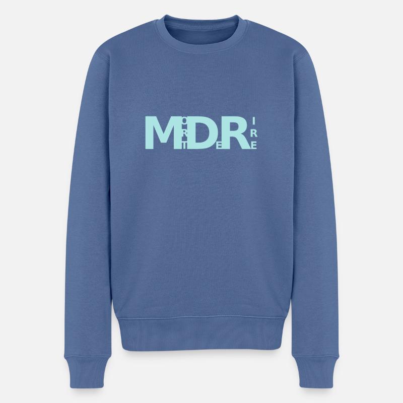 MDR3 - Pull Premium bio Homme - bleu pigeon