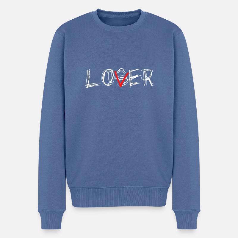 Amant perdant - Pull Premium bio Homme - bleu pigeon