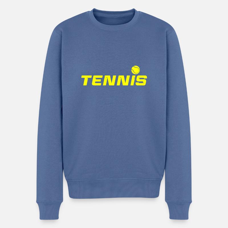 tennis - Männer Premium Bio Pullover - Taubenblau