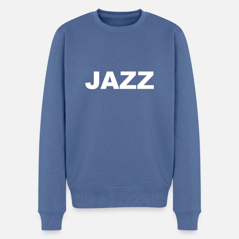 Jazz - Männer Premium Bio Pullover - Taubenblau
