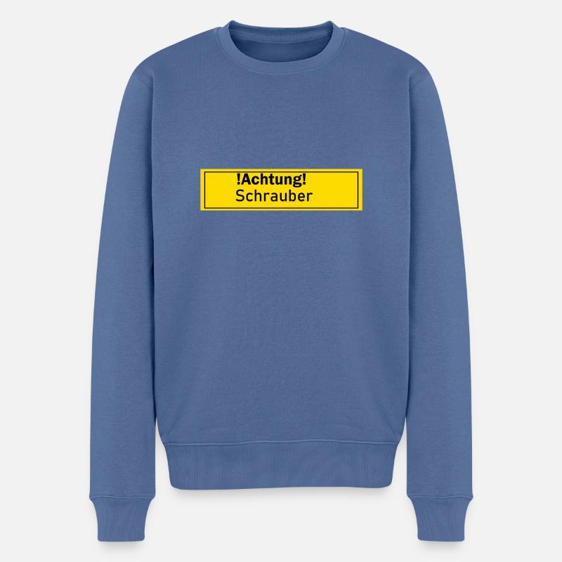 Schrauber Auto Schrauben Geschenk Geschenkidee - Männer Premium Bio Pullover - Taubenblau