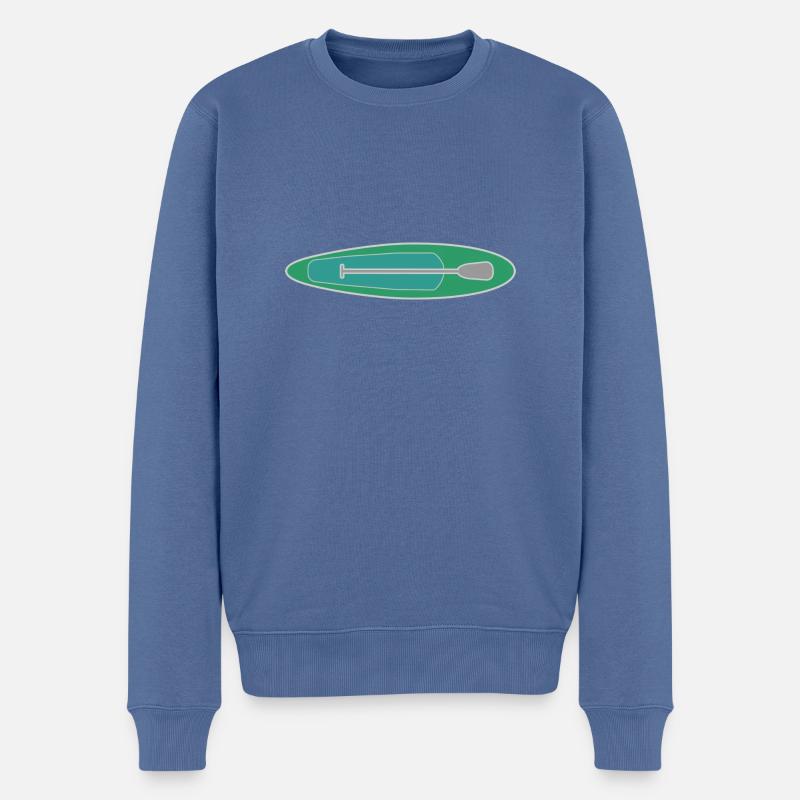 SUP Board - Männer Premium Bio Pullover - Taubenblau