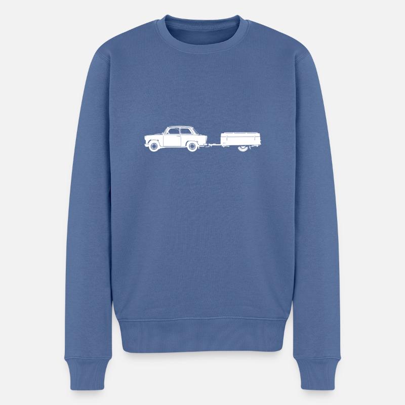 Klappfix und  - Männer Premium Bio Pullover - Taubenblau