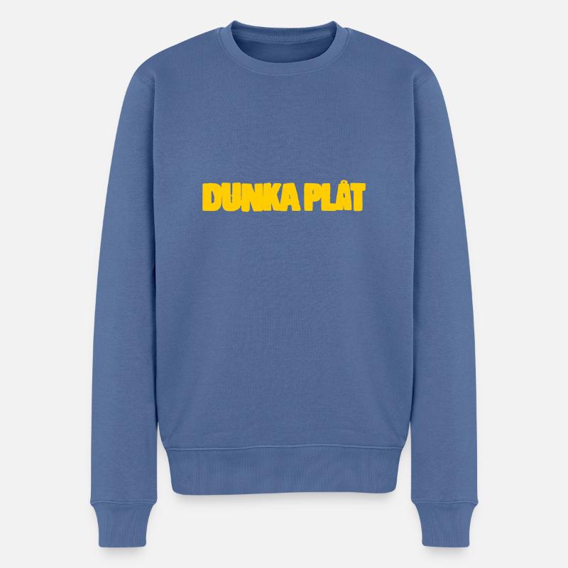 Dunka Blech - Männer Premium Bio Pullover - Taubenblau