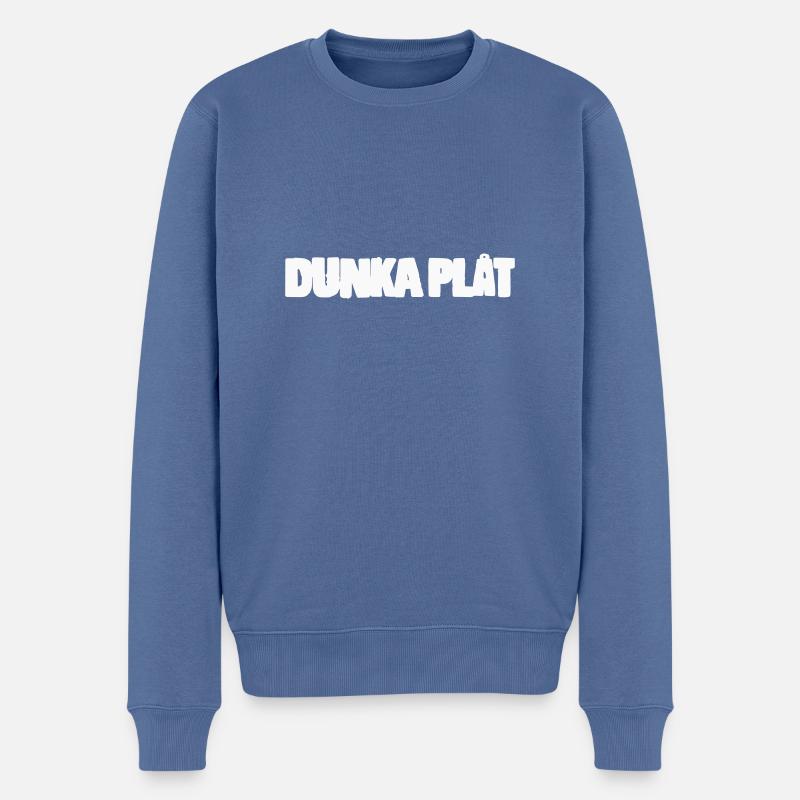 Dunka Blech - Männer Premium Bio Pullover - Taubenblau