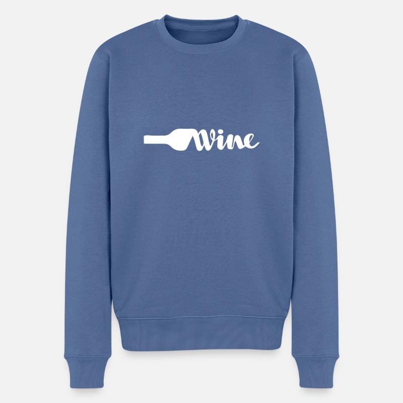 Bier Wein Whiskey Schnaps Alkohol - Männer Premium Bio Pullover - Taubenblau
