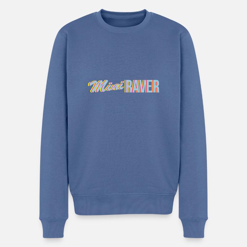 raver - Männer Premium Bio Pullover - Taubenblau
