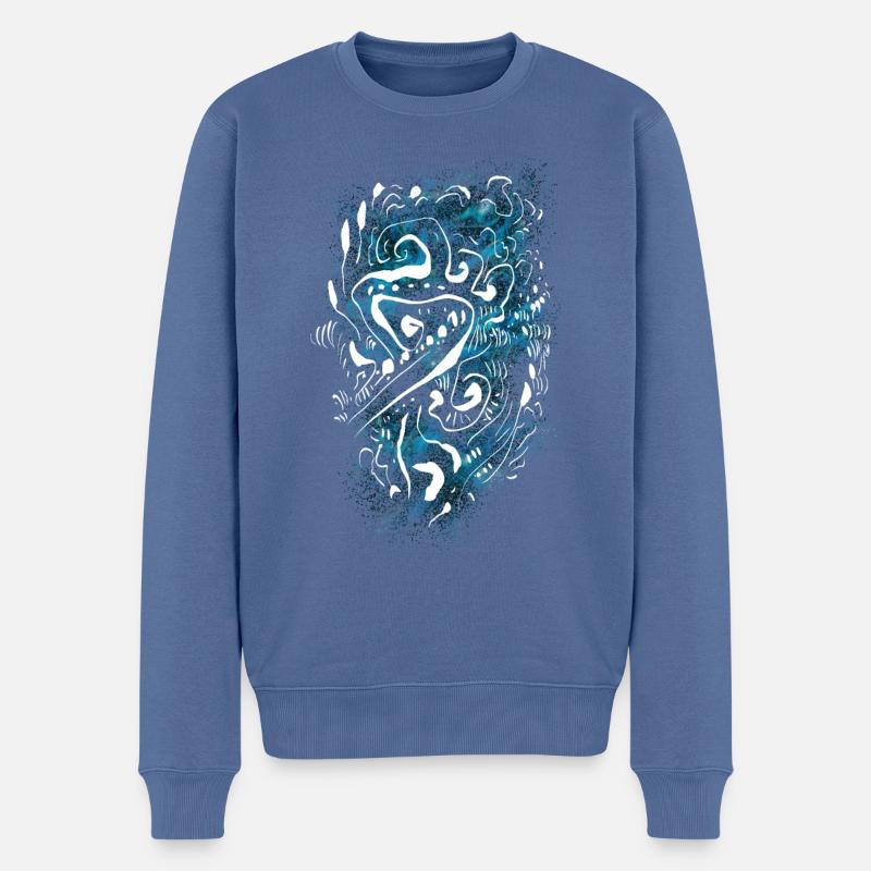 Mystik Maori Tribal - Männer Premium Bio Pullover - Taubenblau