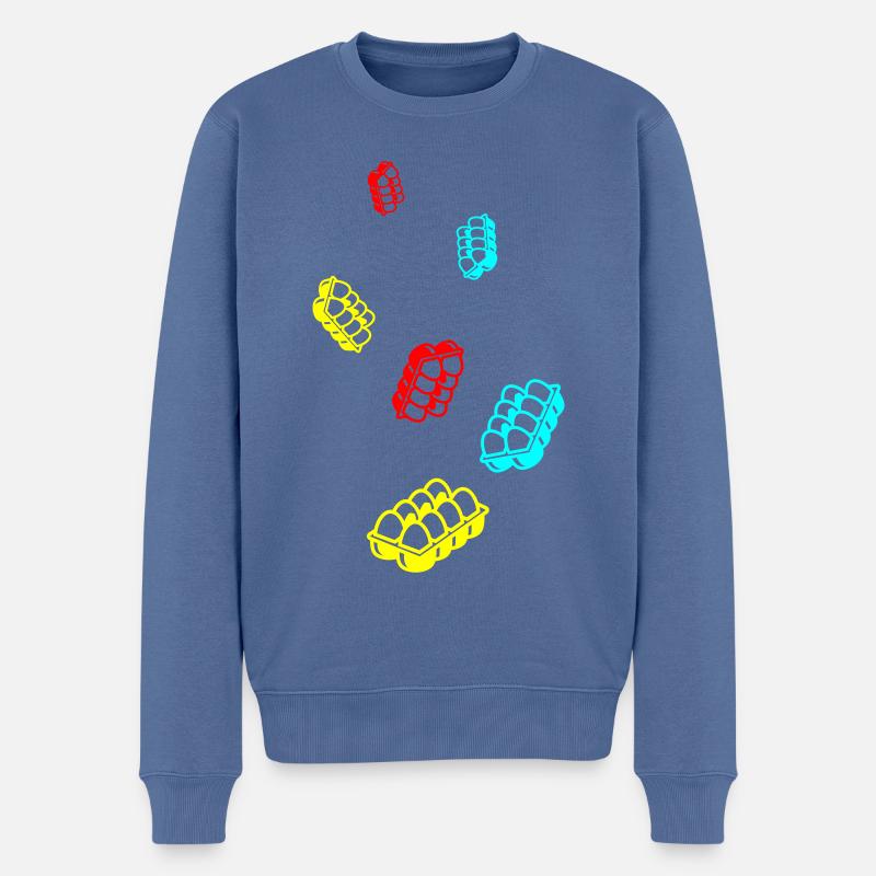 Eier symbol - Männer Premium Bio Pullover - Taubenblau