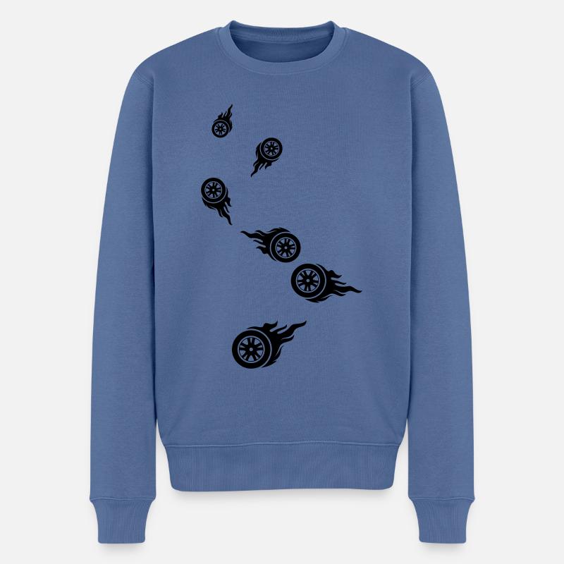 Incendie de pneus - Pull Premium bio Homme - bleu pigeon