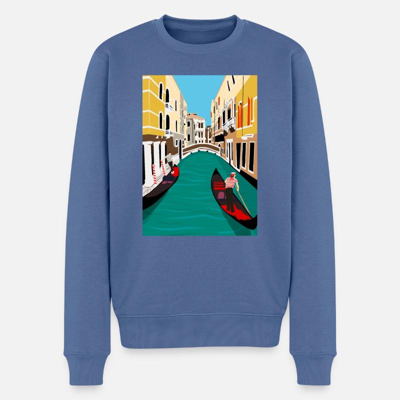Venedig Italien - Männer Premium Bio Pullover - Taubenblau