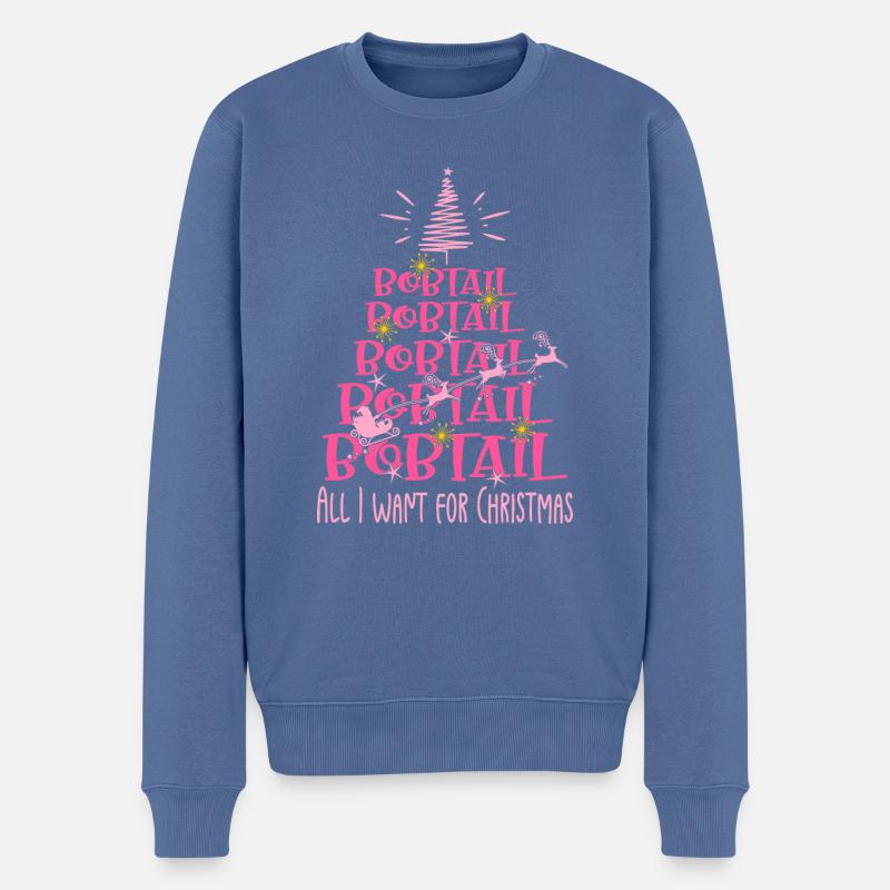Bobtail Hund Weihnachten Hunderasse - Männer Premium Bio Pullover - Taubenblau