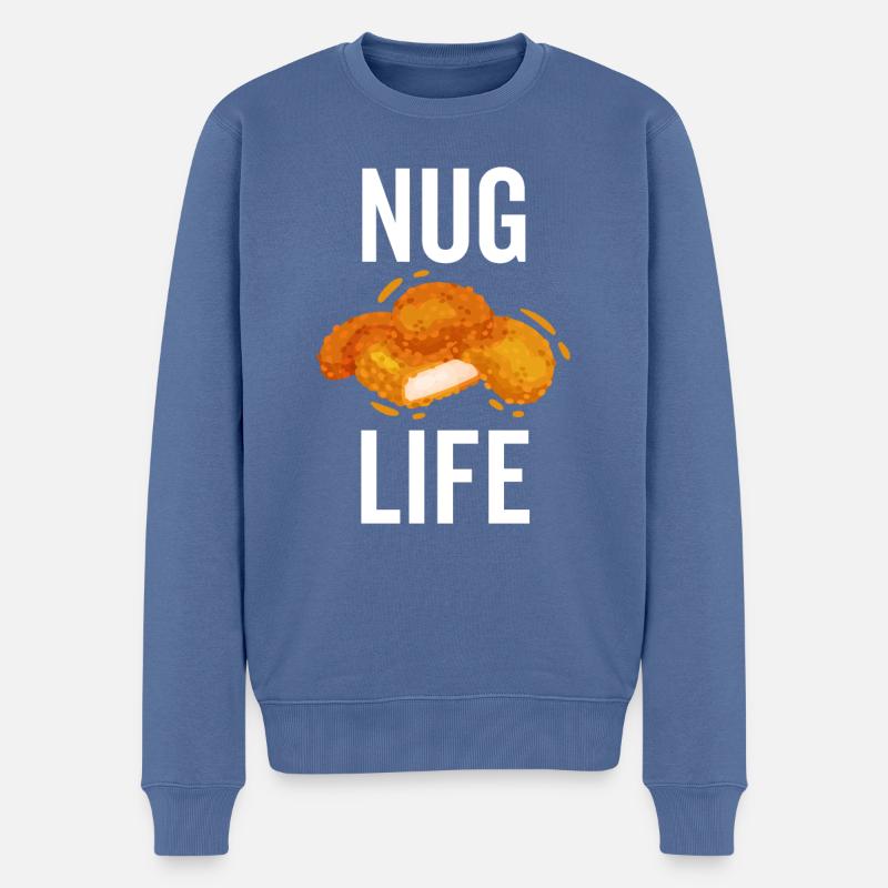 Nug Leben - Männer Premium Bio Pullover - Taubenblau