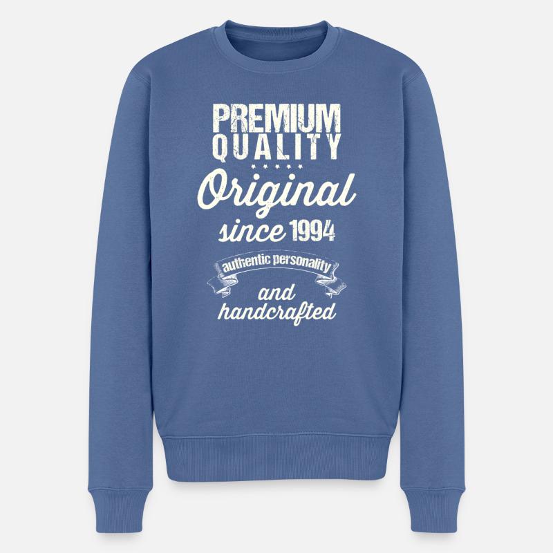 Année 1994 - Pull Premium bio Homme - bleu pigeon