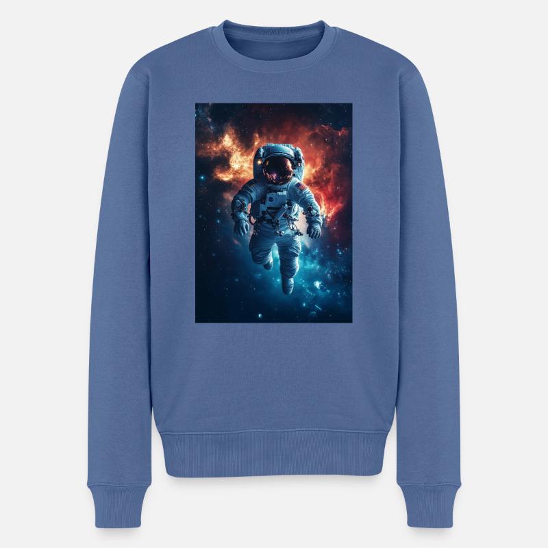 Astronaut 1 - Männer Premium Bio Pullover - Taubenblau
