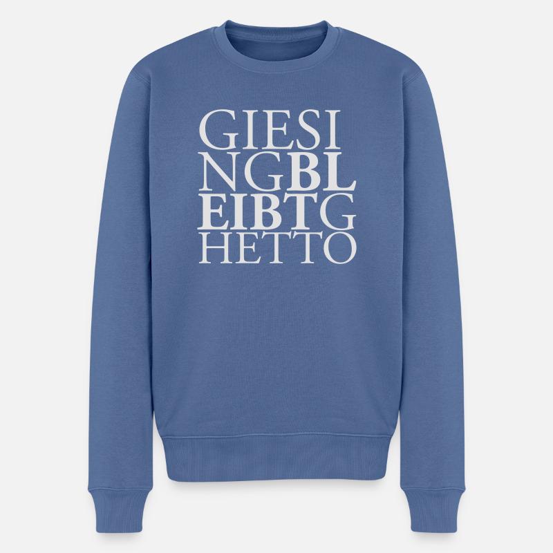 Giesing bleibt Ghetto - Männer Premium Bio Pullover - Taubenblau