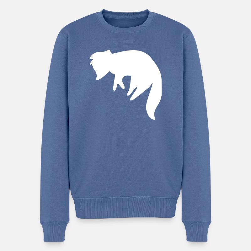 fuchs - Männer Premium Bio Pullover - Taubenblau