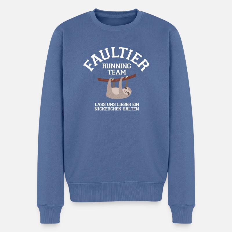 Faultier Running Team... - Pull Premium bio Homme - bleu pigeon