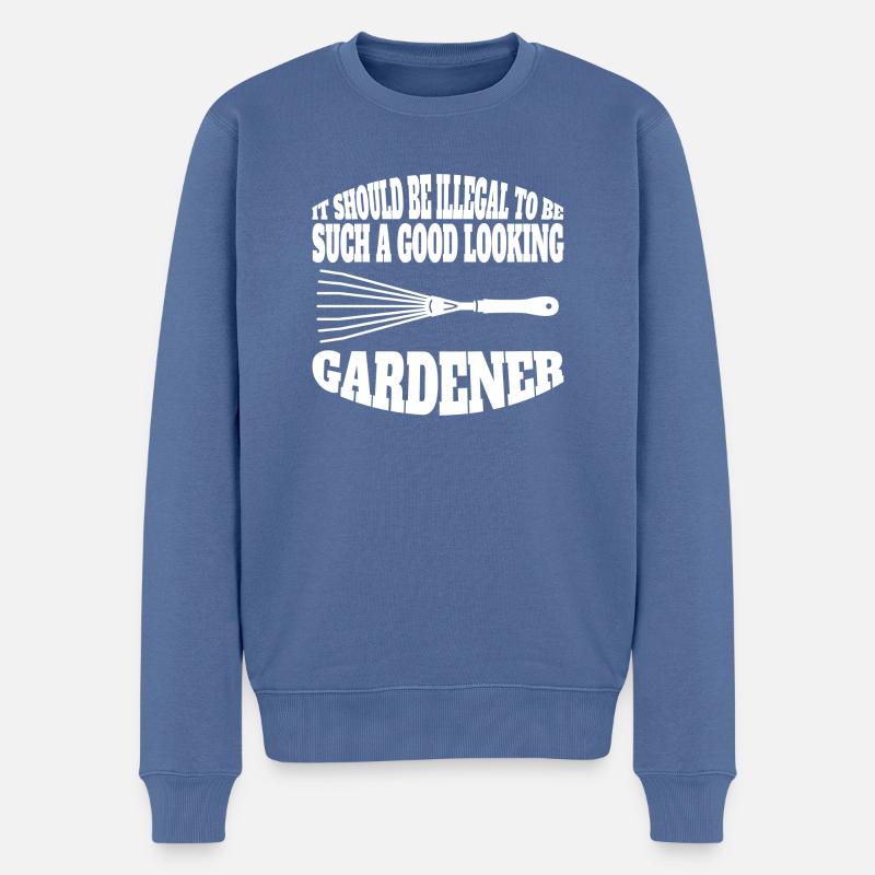 Gärtnerin Obstgarten Garten Mädchen Hobbygärtner - Männer Premium Bio Pullover - Taubenblau