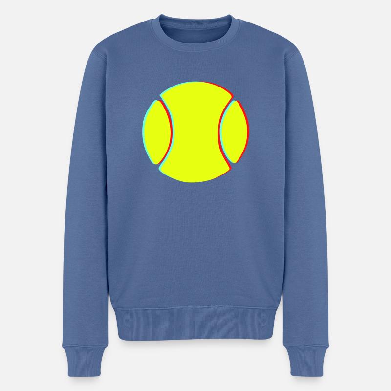 3d tennis BALL - Männer Premium Bio Pullover - Taubenblau