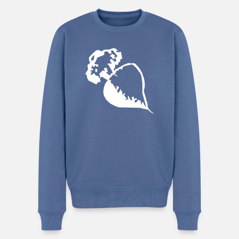 Tubercule de radis - Pull Premium bio Homme - bleu pigeon