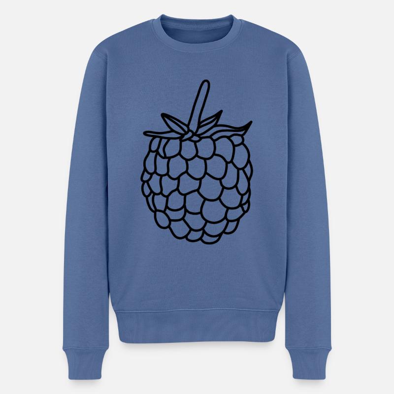 Himbeere Beere Vitamine - Männer Premium Bio Pullover - Taubenblau