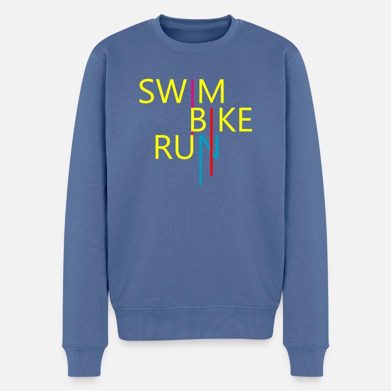 Triathlon Natation Bike Run - Pull Premium bio Homme - bleu pigeon