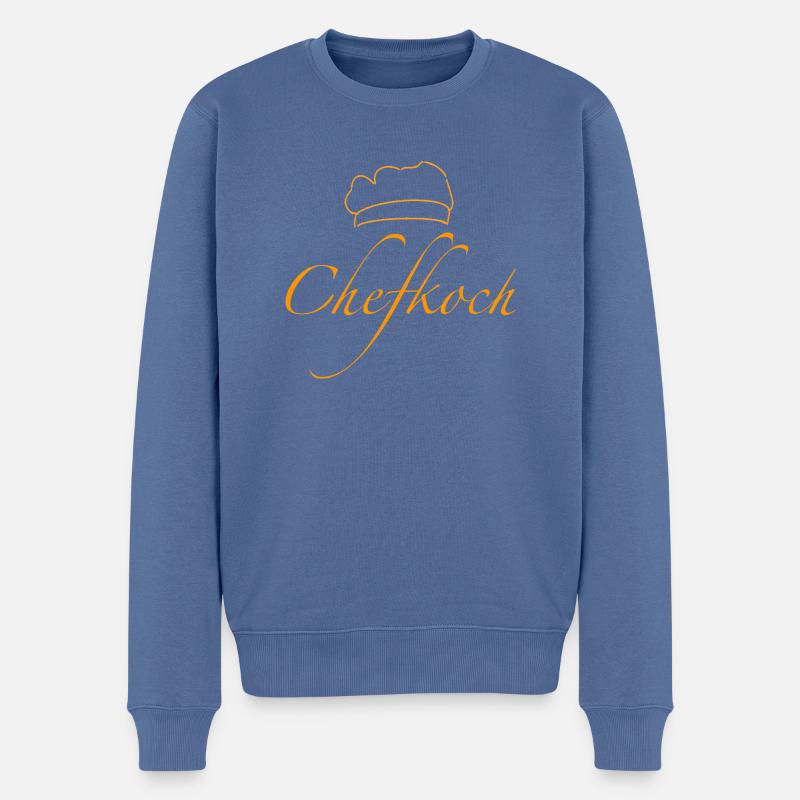 Chefkoch - Männer Premium Bio Pullover - Taubenblau