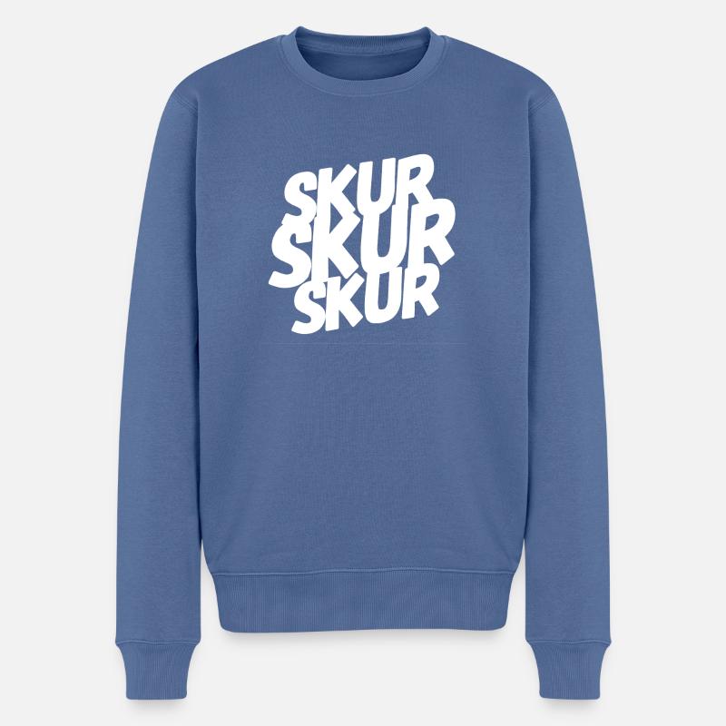 SKUR - Männer Premium Bio Pullover - Taubenblau
