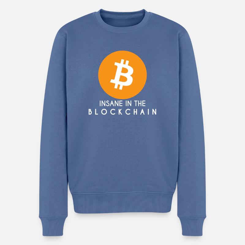 bitcoin - Männer Premium Bio Pullover - Taubenblau