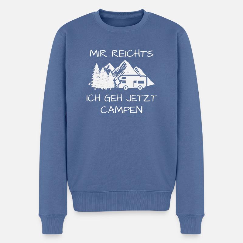 Camping Lustiges Mir Reichts Ich Geh Campen - Männer Premium Bio Pullover - Taubenblau