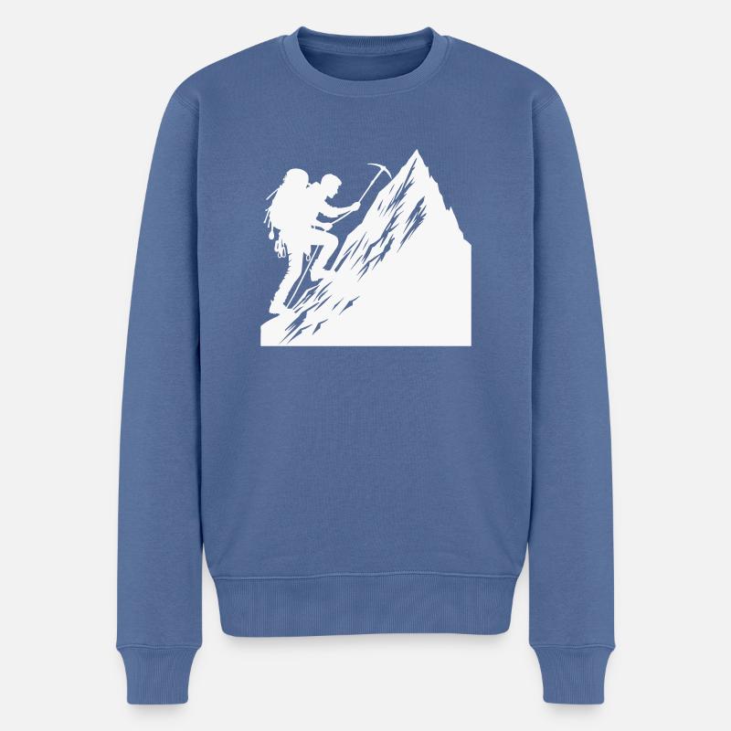 grimpeur - Pull Premium bio Homme - bleu pigeon