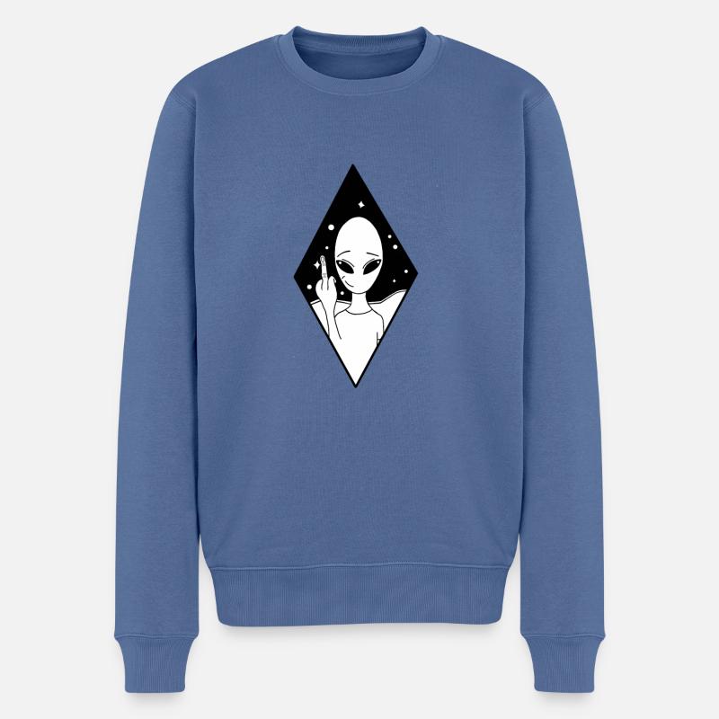 étranger - Pull Premium bio Homme - bleu pigeon