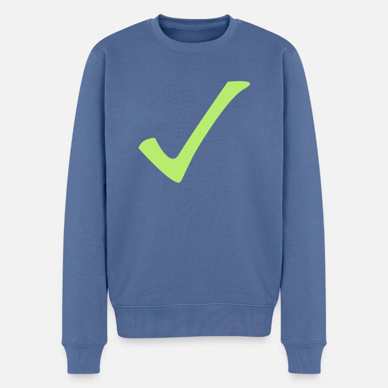 check - Pull Premium bio Homme - bleu pigeon