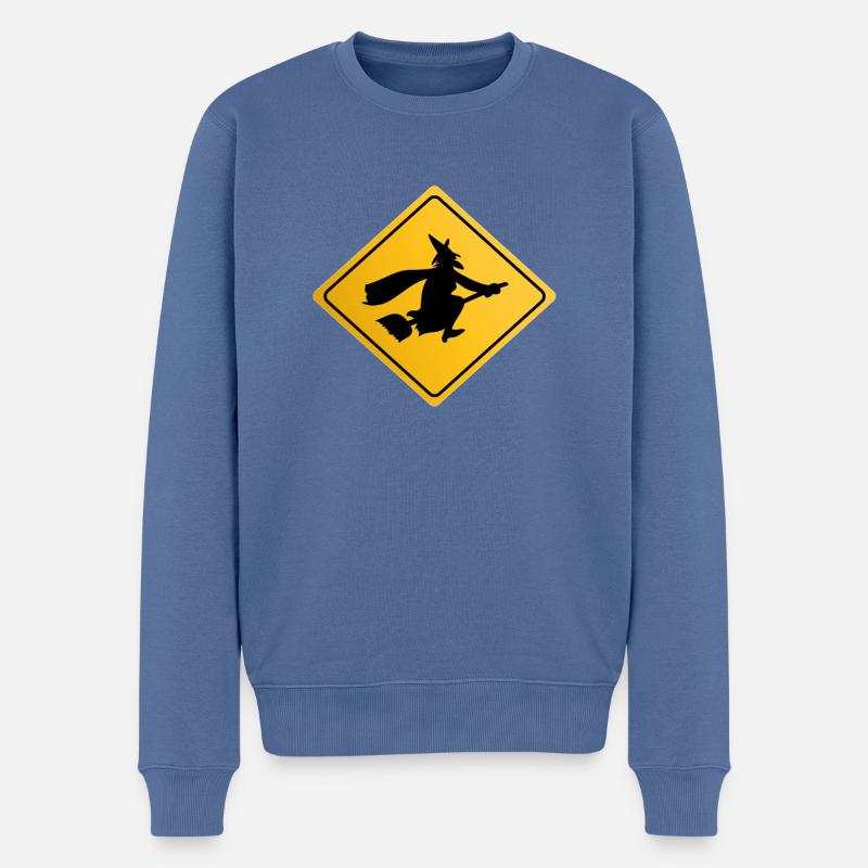Witch Crossing 02 - Männer Premium Bio Pullover - Taubenblau