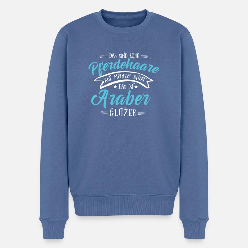 Glitzer Araber - Männer Premium Bio Pullover - Taubenblau