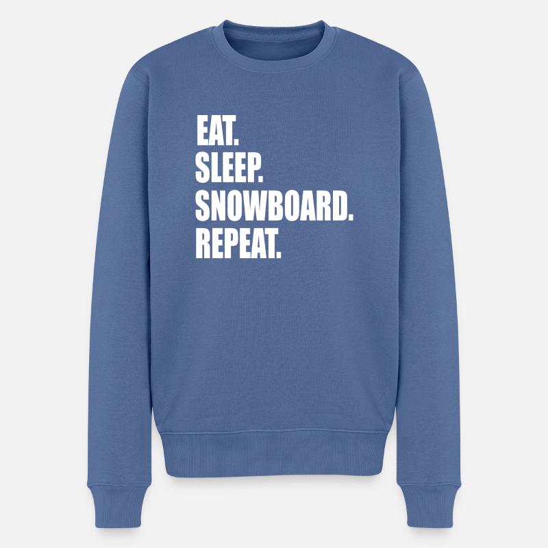Snowboard Snowboarder - Männer Premium Bio Pullover - Taubenblau
