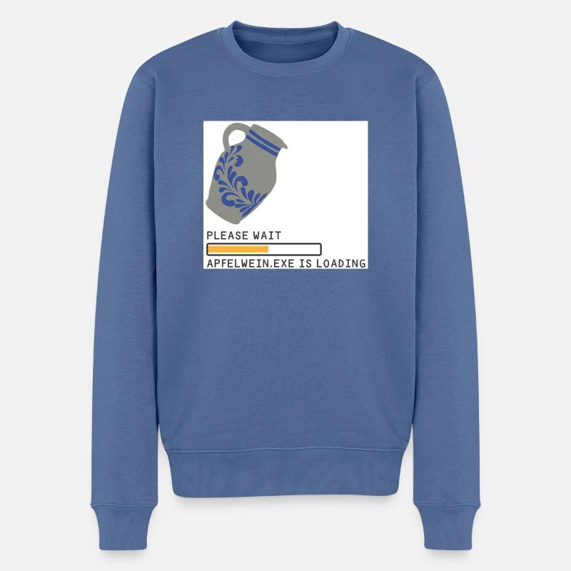 Bembel Loading please wait - Men's Premium Organic Jumper - stone blue