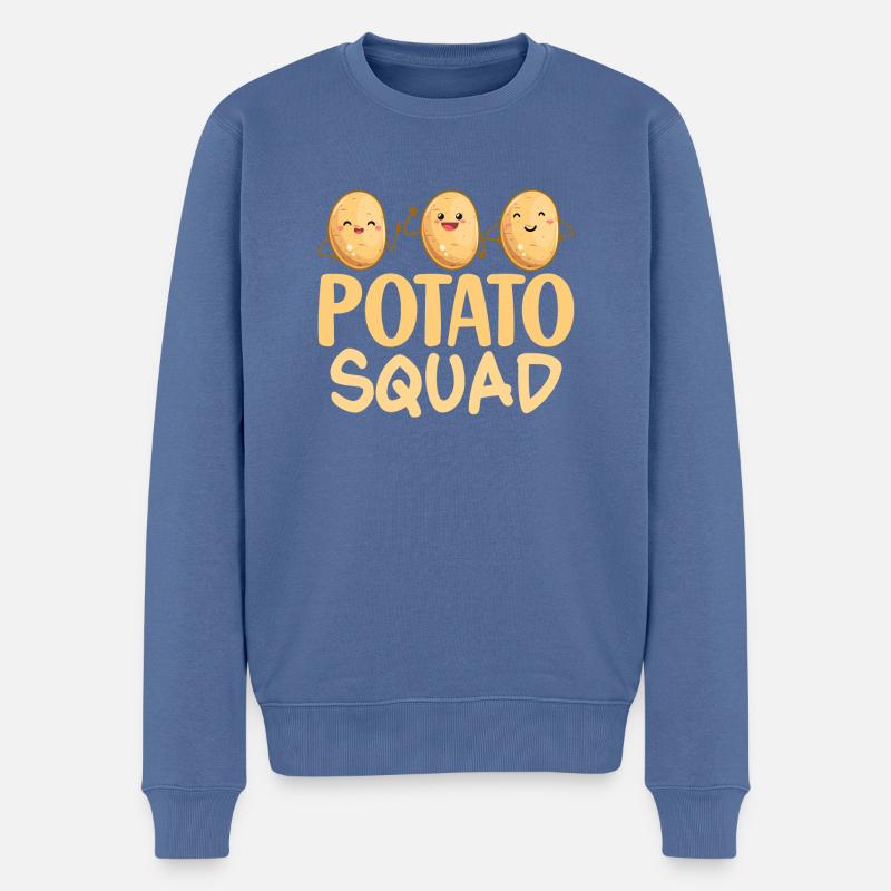 Potato Squad Vegetable Potatoes - Männer Premium Bio Pullover - Taubenblau